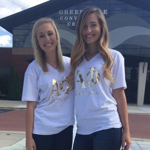 Alpha Phi letter tee